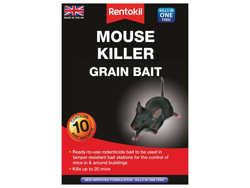 Rentokil PSM22 Mouse Killer Grain Bait (Sachets 10)