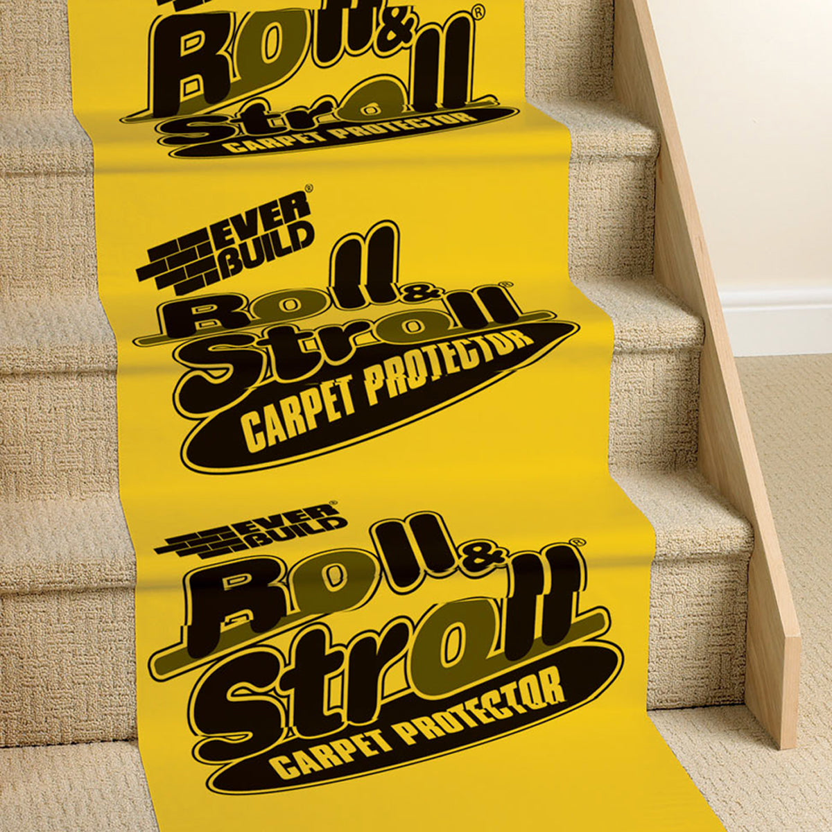 Everbuild Roll & Stroll 600mm x 25m Carpet Floor Protection Film Dust Protector