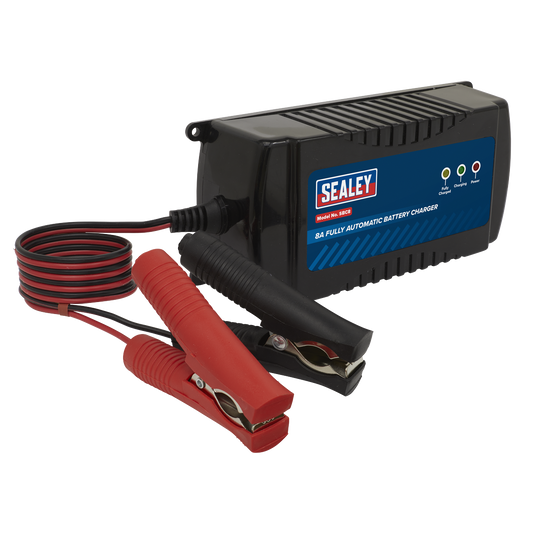 SEALEY - SBC8 Battery Charger 12V 8A Fully Automatic