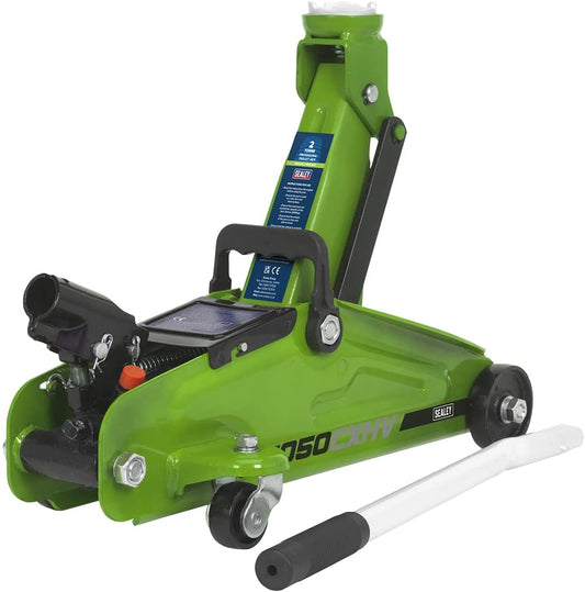 SEALEY - 1050CXHV Trolley Jack 2tonne Short Chassis - Hi-Vis