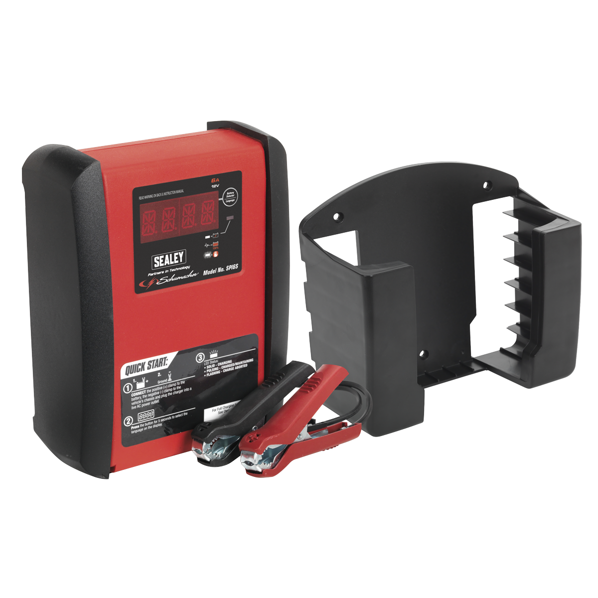 SEALEY - SPI6SCOMBO Schumacher® Intelligent Battery Charger 6A 12V with Mounting Bracket