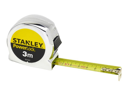 STANLEY® 0-33-522 PowerLock® Classic Pocket Tape 3m (Width 19mm) (Metric only)