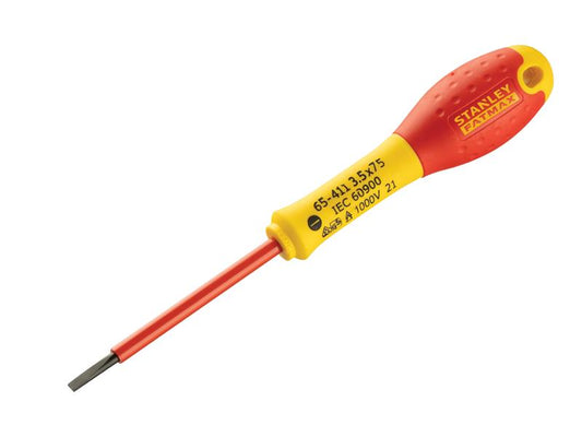 STANLEY® 0-65-411 FatMax® VDE Insulated Screwdriver Parallel Tip 3.5 x 75mm