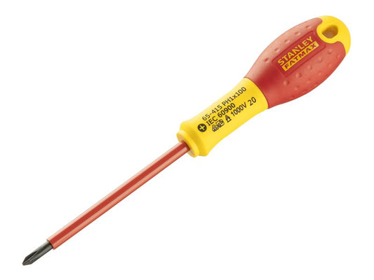 STANLEY® 0-65-415 FatMax® VDE Insulated Screwdriver Phillips Tip PH1 x 100mm
