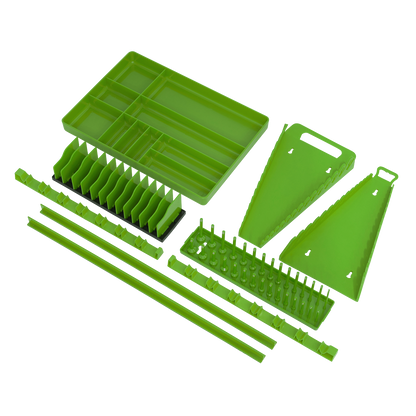 SEALEY - TSK01HV Tool Storage Organizer Set 9pc - Hi-Vis Green